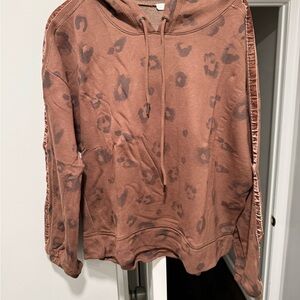 Splendid Brown Leopard Print Hoodie